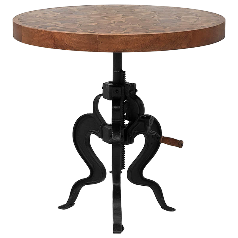 Обеденный стол с регулируемой высотой Dalton Loft Dining Table Коричневый Черный Обеденный стол с регулируемой высотой Dalton Loft Dining Table Коричневый Черный в Челябинске | Loft Concept