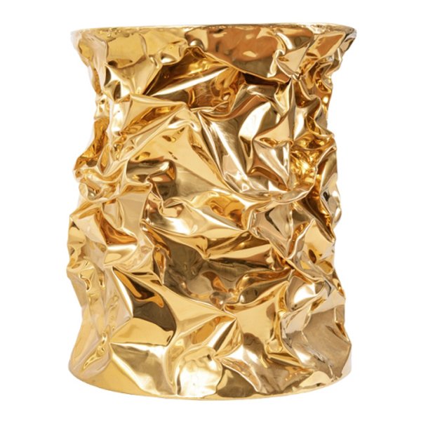 Приставной столик Stool Gold Crumpled Paper Приставной столик Stool Gold Crumpled Paper в Челябинске | Loft Concept