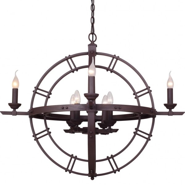 Люстра Rust Round Chandelier Коричневый Люстра Rust Round Chandelier Коричневый в Челябинске | Loft Concept