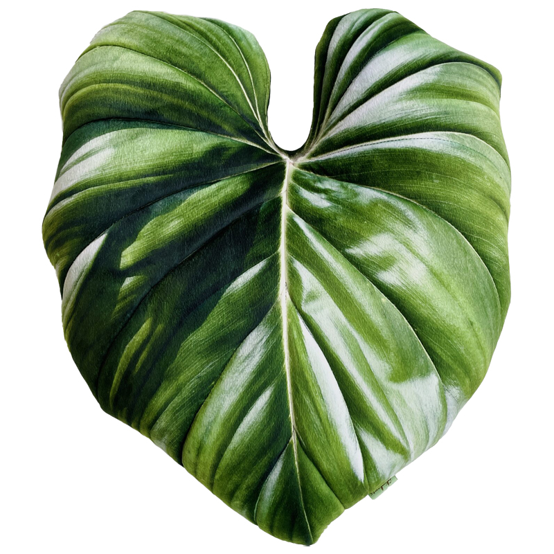 Декоративная подушка Botanical Cushion Philodendron Зеленый Декоративная подушка Botanical Cushion Philodendron Зеленый в Челябинске | Loft Concept