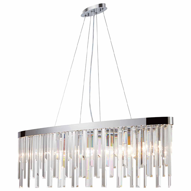 Люстра Bennett Oval Chandelier chrome Хром Прозрачный Люстра Bennett Oval Chandelier chrome Хром Прозрачный в Челябинске | Loft Concept