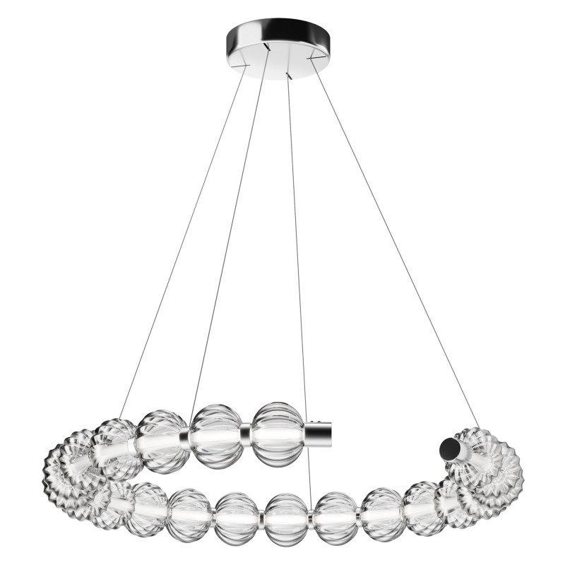 Светильник кольцо со стеклянными шарами Balls Lamp Хром Светильник кольцо со стеклянными шарами Balls Lamp Хром в Челябинске | Loft Concept