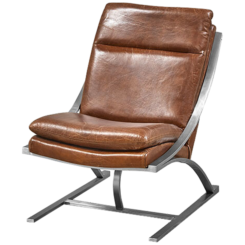 Кресло Martino Chair Коричневый Нержавеющая сталь Кресло Martino Chair Коричневый Нержавеющая сталь в Челябинске | Loft Concept
