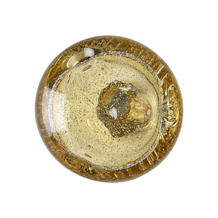 Бра с круглым плафоном из прозрачного стекла с пузырьками воздуха Effervia  Бронзовый Янтарный Красный Зеленый Серый в Челябинске | Loft Concept 