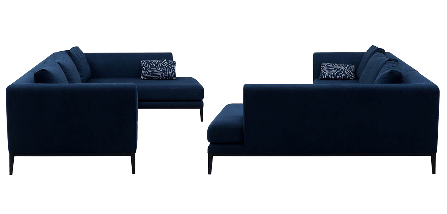 Угловой диван Ferguson Deep Blue Sofa - фото №1