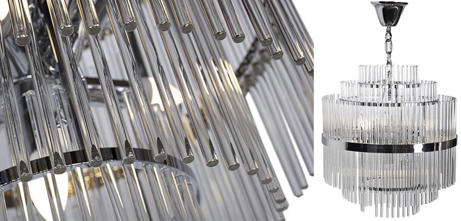 Люстра Hexagon Tube Light Multi-Tiered Chandelier Люстра Hexagon Tube Light Multi-Tiered Chandelier - Loft-Concept в Челябинске