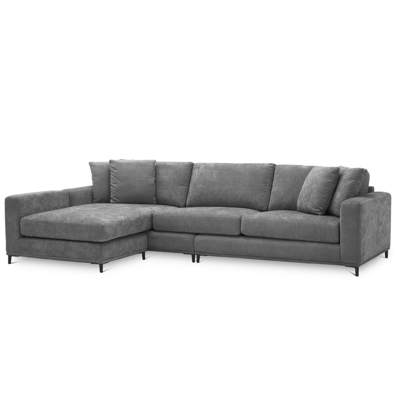 Диван Eichholtz Sofa Feraud Lounge grey Серый Черный Диван Eichholtz Sofa Feraud Lounge grey Серый Черный в Челябинске | Loft Concept