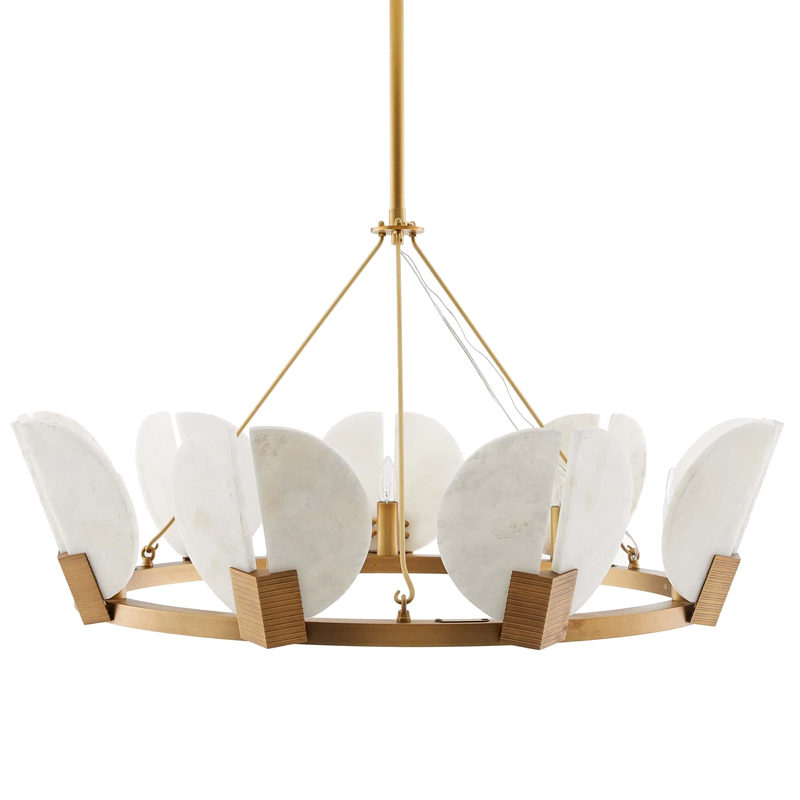 Люстра Arteriors SIERRA CHANDELIER GOLD Золотой Белый Люстра Arteriors SIERRA CHANDELIER GOLD Золотой Белый в Челябинске | Loft Concept