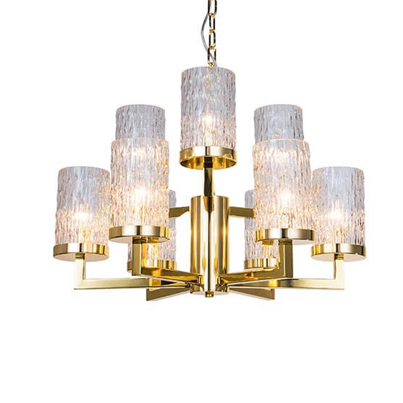 Люстра Kelly Gold Small с Рельефным Стеклом Золотой Люстра Kelly Gold Small с Рельефным Стеклом Золотой в Челябинске | Loft Concept