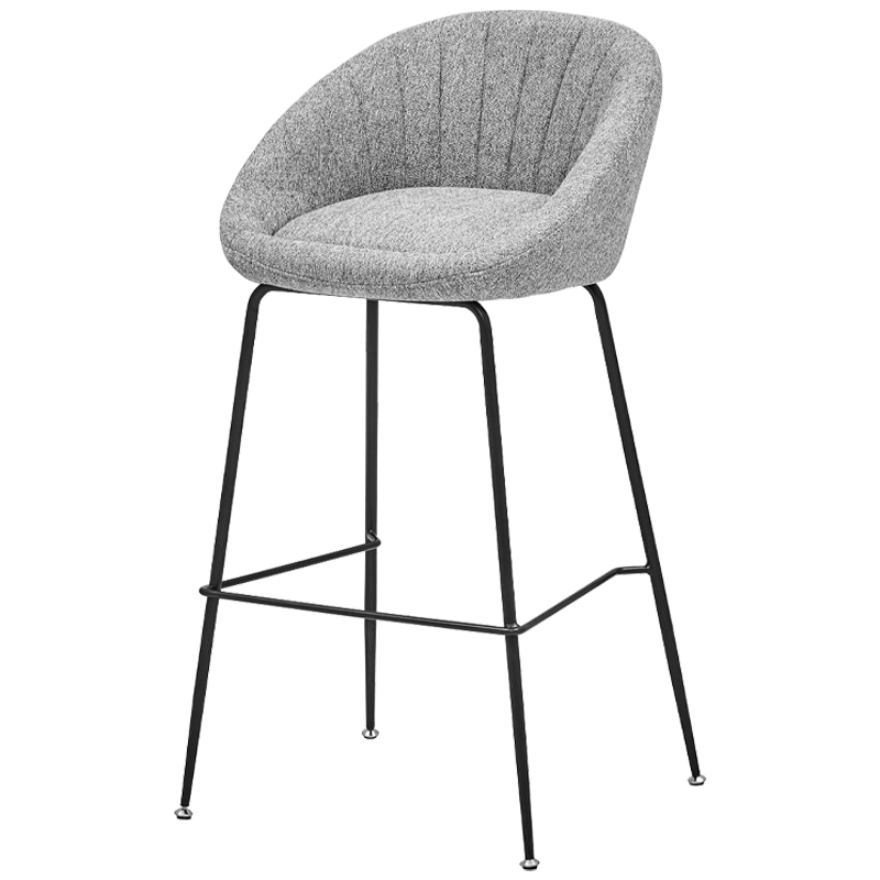 Барный стул Alberto Bar Stool Gray Черный Светло-серый Барный стул Alberto Bar Stool Gray Черный Светло-серый в Челябинске | Loft Concept