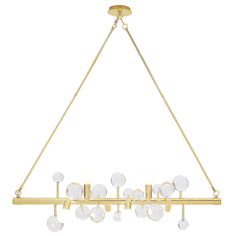Люстра Jonathan Adler SIX-LIGHT LINEAR CHANDELIER Clear Золотой Прозрачное Стекло Белый Люстра Jonathan Adler SIX-LIGHT LINEAR CHANDELIER Clear Золотой Прозрачное Стекло Белый в Челябинске | Loft Concept