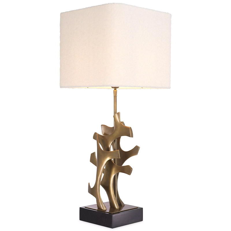 Настольная лампа Eichholtz Table Lamp Agape Brass Белый Латунь Настольная лампа Eichholtz Table Lamp Agape Brass Белый Латунь в Челябинске | Loft Concept