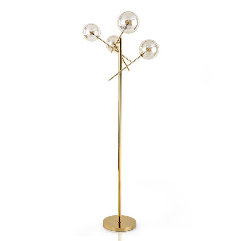 Торшер Gallotti & Radice Bolle floor lamp Золотой Дымчатый (Smoke) Торшер Gallotti & Radice Bolle floor lamp Золотой Дымчатый (Smoke) в Челябинске | Loft Concept
