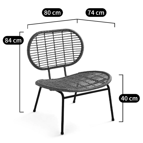 Садовое кресло из искусственного ротанга Mills Rattan Wicker Chair в Челябинске