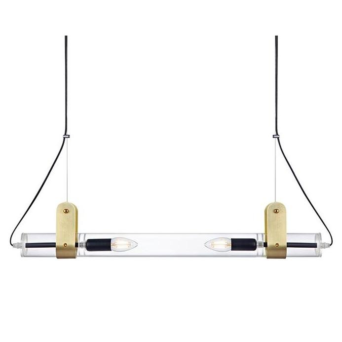 Люстра ReTube Pendant Double Латунь Люстра ReTube Pendant Double Латунь в Челябинске | Loft Concept