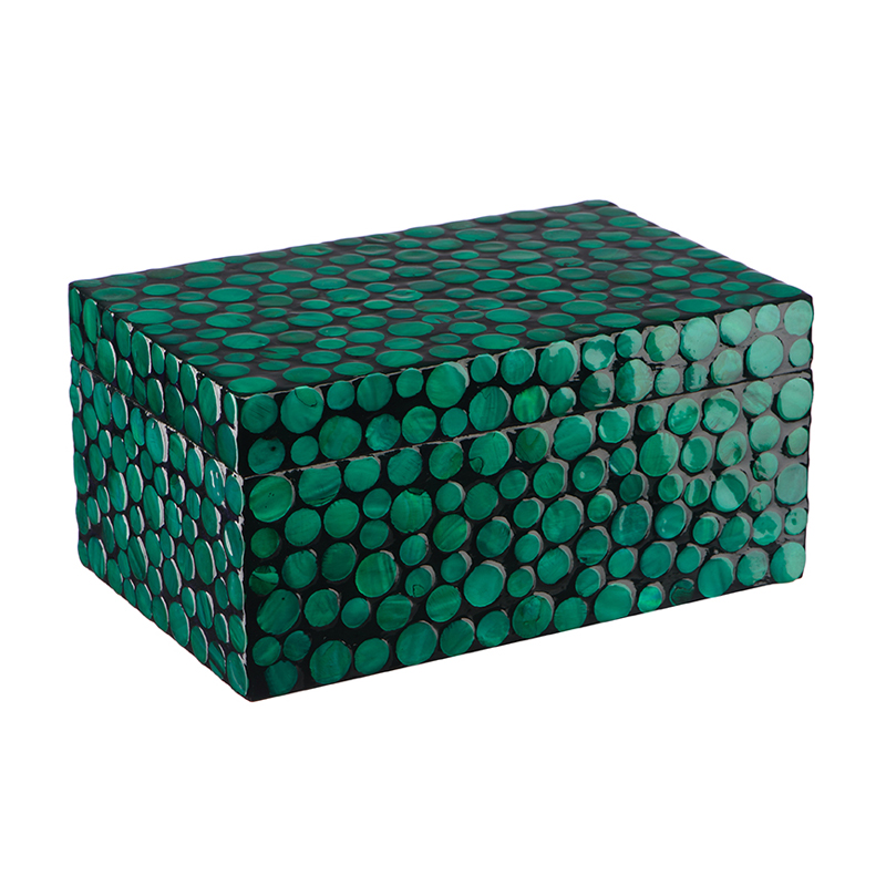 Шкатулка Box Nacre Черный Малахит (зеленый) Шкатулка Box Nacre Черный Малахит (зеленый) в Челябинске | Loft Concept