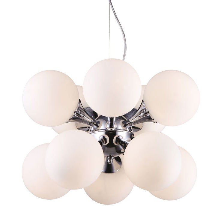 Люстры MOONDROP Pendant Lamp Хром Белый Люстры MOONDROP Pendant Lamp Хром Белый в Челябинске | Loft Concept