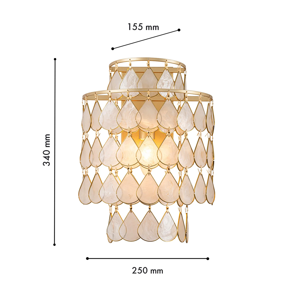 Бра с декором из натуральной морской ракушки Iridescent Light в Челябинске