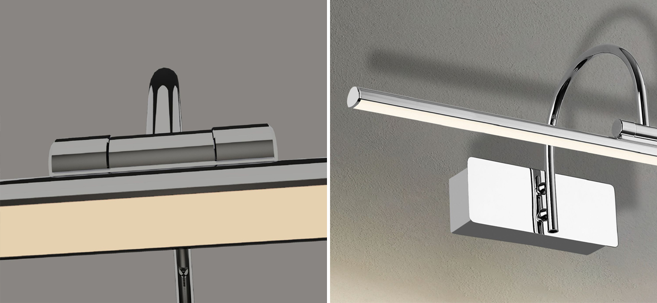 Настенная подсветка цвета хром BACKLIGHT 60 см - фото