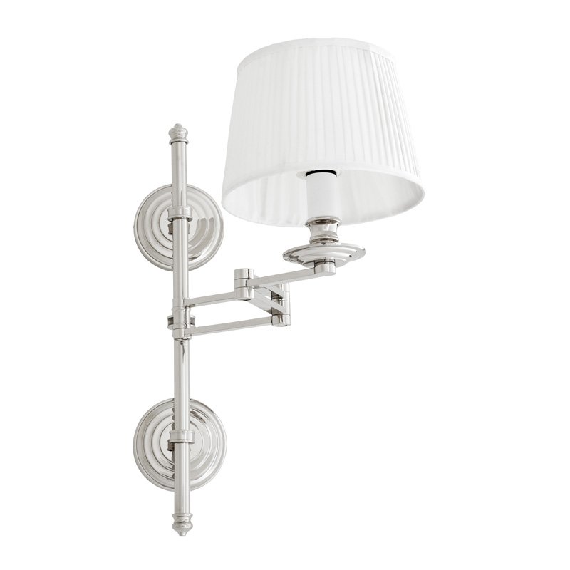 Бра Wall Lamp Favonius Nickel Никель Белый Бра Wall Lamp Favonius Nickel Никель Белый в Челябинске | Loft Concept