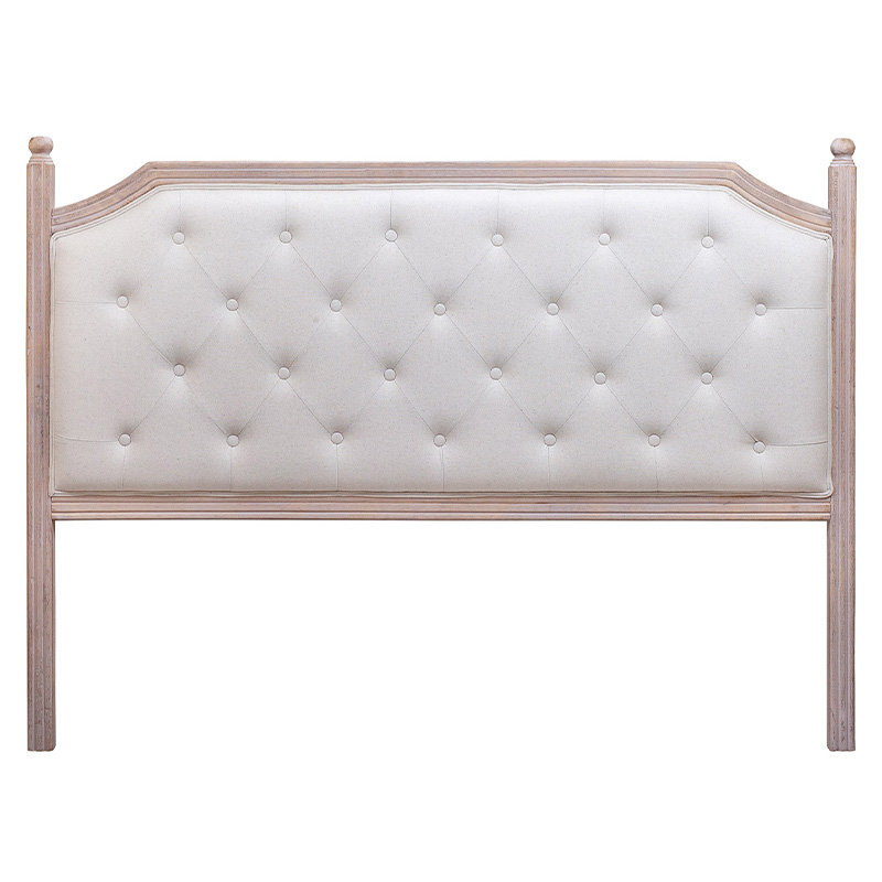 Изголовье кровати бежевое с мягкой обивкой из льна Emma Headboard Бежевый Коричневый Изголовье кровати бежевое с мягкой обивкой из льна Emma Headboard Бежевый Коричневый в Челябинске | Loft Concept
