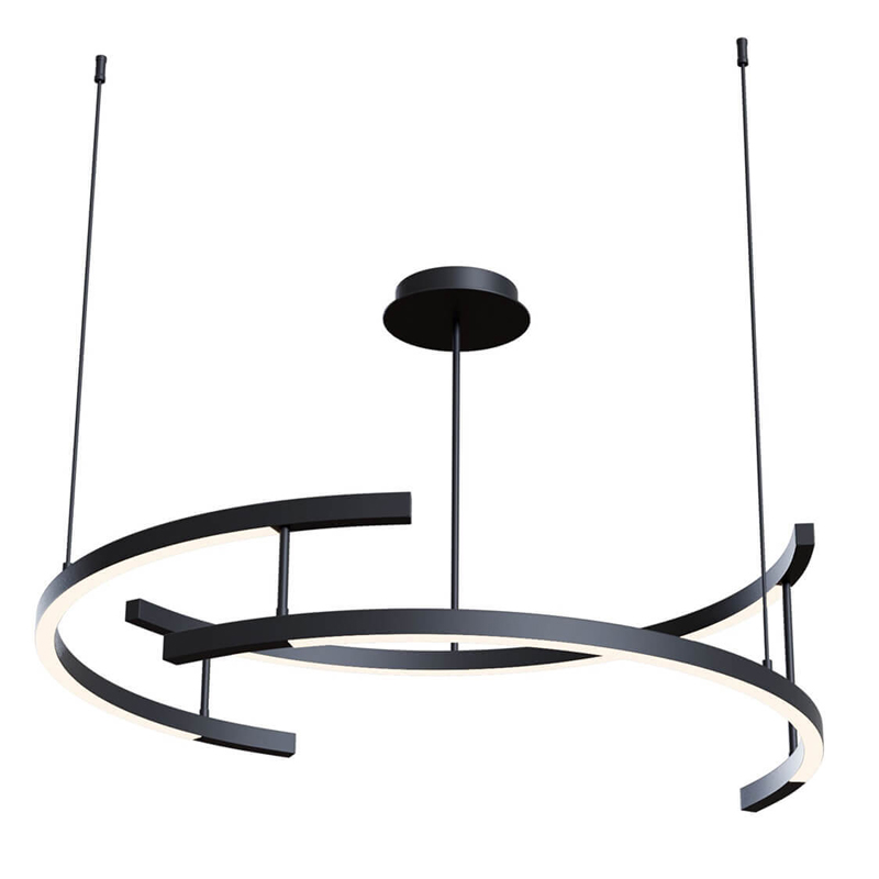 Люстра Smeragde Light Chandelier black arcs Черный Люстра Smeragde Light Chandelier black arcs Черный в Челябинске | Loft Concept