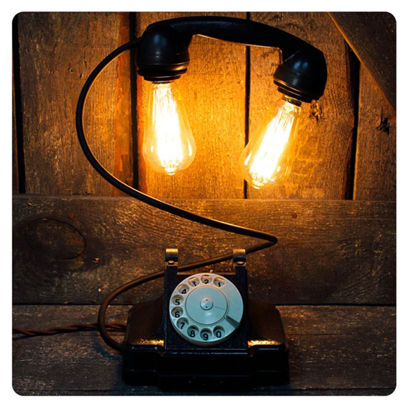 Настольная лампа Soviet Telephone II Черный Настольная лампа Soviet Telephone II Черный в Челябинске | Loft Concept