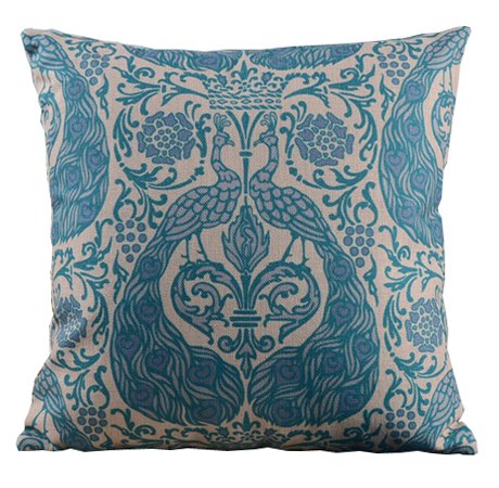 Подушка blue peacock ornament Бирюзовый Подушка blue peacock ornament Бирюзовый в Челябинске | Loft Concept