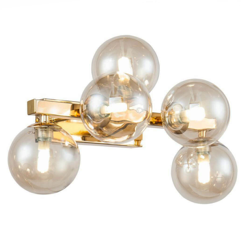 Бра Berries Chandelier Amber 5 Глянцевое золото Янтарь (Amber) Бра Berries Chandelier Amber 5 Глянцевое золото Янтарь (Amber) в Челябинске | Loft Concept