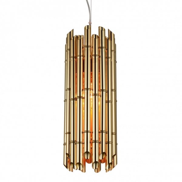 Люстра Golden Bamboo Pendant Глянцевое золото Люстра Golden Bamboo Pendant Глянцевое золото в Челябинске | Loft Concept