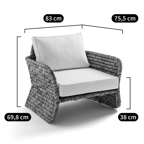 Кресло из плетеного гиацинта Gardner Wicker Armchair Кресло из плетеного гиацинта Gardner Wicker Armchair в Челябинске