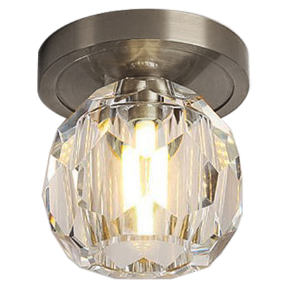 Потолочный светильник Boule de Cristal Single ceiling light Никель Прозрачное Стекло Потолочный светильник Boule de Cristal Single ceiling light Никель Прозрачное Стекло в Челябинске | Loft Concept