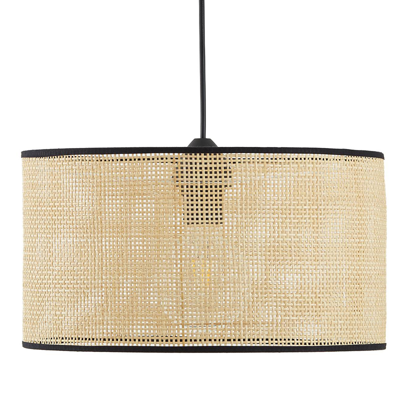 Подвесной светильник Ottar Wicker beige black 40 Бежевый Черный Подвесной светильник Ottar Wicker beige black 40 Бежевый Черный в Челябинске | Loft Concept