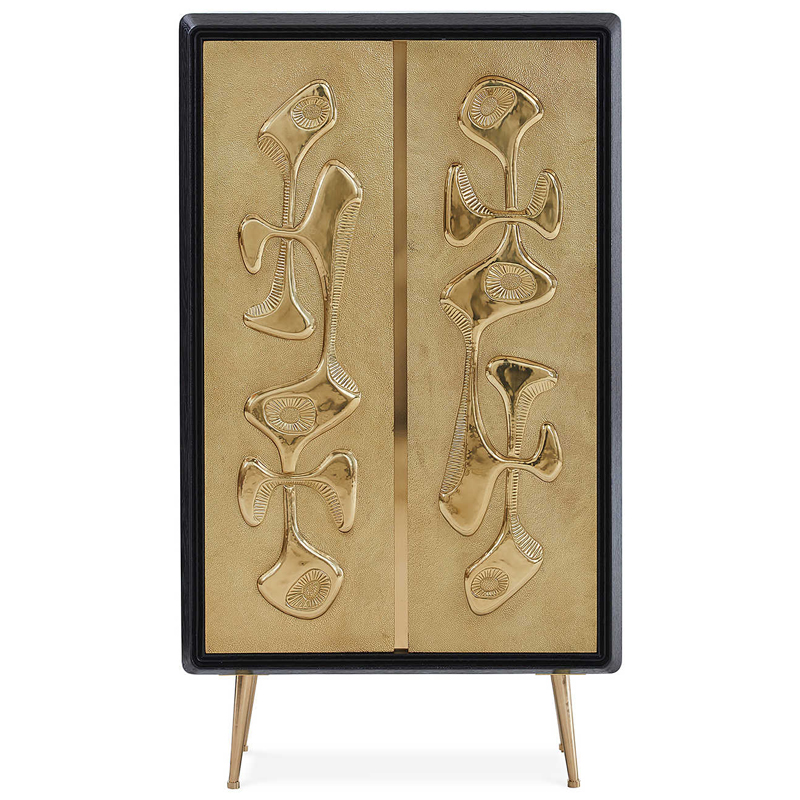 Шкаф Reform Accent Cabinet Золотой Черный Шкаф Reform Accent Cabinet Золотой Черный в Челябинске | Loft Concept