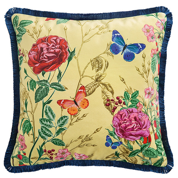 Декоративная подушка Flowers and Butterflies Мульти Декоративная подушка Flowers and Butterflies Мульти в Челябинске | Loft Concept