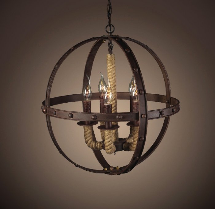 Люстра Spere Loft Rope Light Коричневый Люстра Spere Loft Rope Light Коричневый в Челябинске | Loft Concept