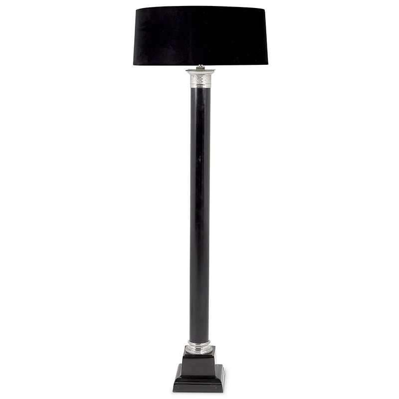 Торшер Eichholtz Floor Lamp Monaco Никель Черный Торшер Eichholtz Floor Lamp Monaco Никель Черный в Челябинске | Loft Concept