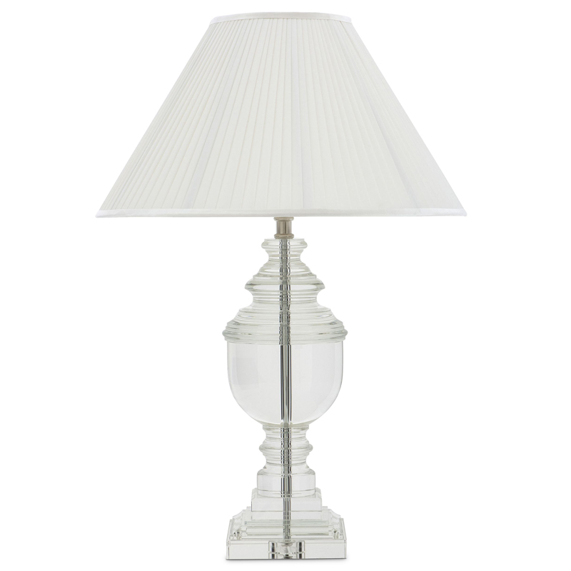 Настольная лампа Eichholtz Table Lamp Noble Прозрачный Белый Никель Настольная лампа Eichholtz Table Lamp Noble Прозрачный Белый Никель в Челябинске | Loft Concept