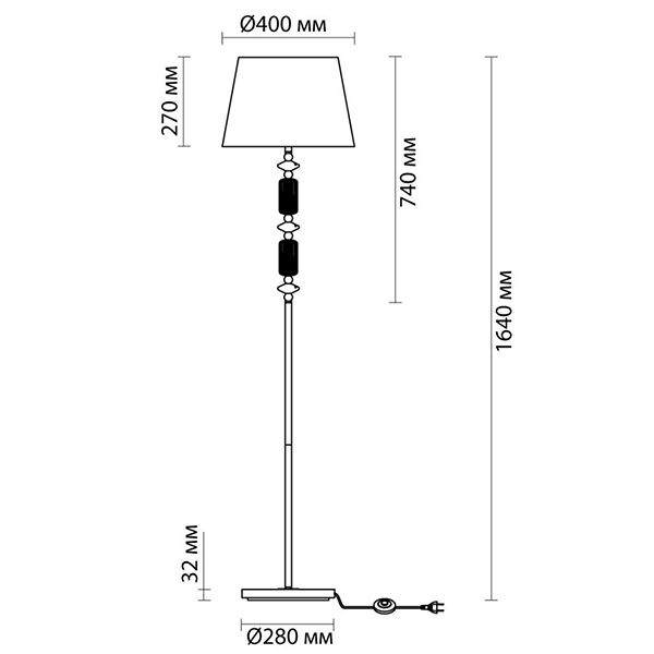 Торшер Iris Fabric Lampshade Floor lamp Candy Торшер Iris Fabric Lampshade Floor lamp Candy в Челябинске