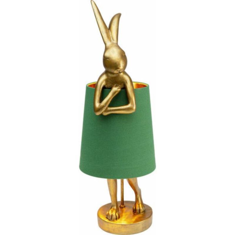 Настольная лампа Golden Hare/ green lampshade Золотой Зеленый Настольная лампа Golden Hare/ green lampshade Золотой Зеленый в Челябинске | Loft Concept