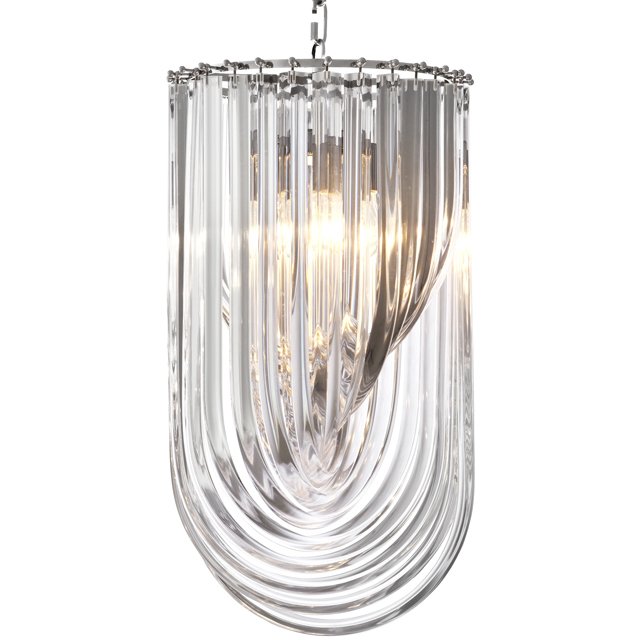 Люстра Chandelier Murano Clear 35 Прозрачный (Transparent) Никель Люстра Chandelier Murano Clear 35 Прозрачный (Transparent) Никель в Челябинске | Loft Concept
