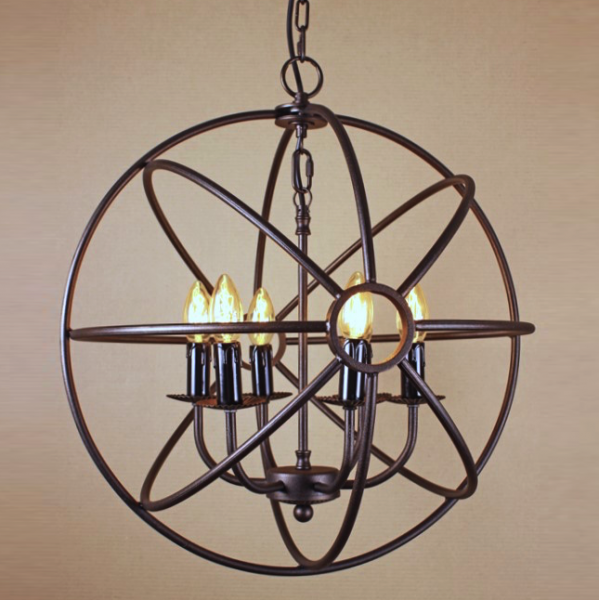 Люстра Orb Iron Farn Sphere Pendant Коричневый Люстра Orb Iron Farn Sphere Pendant Коричневый в Челябинске | Loft Concept