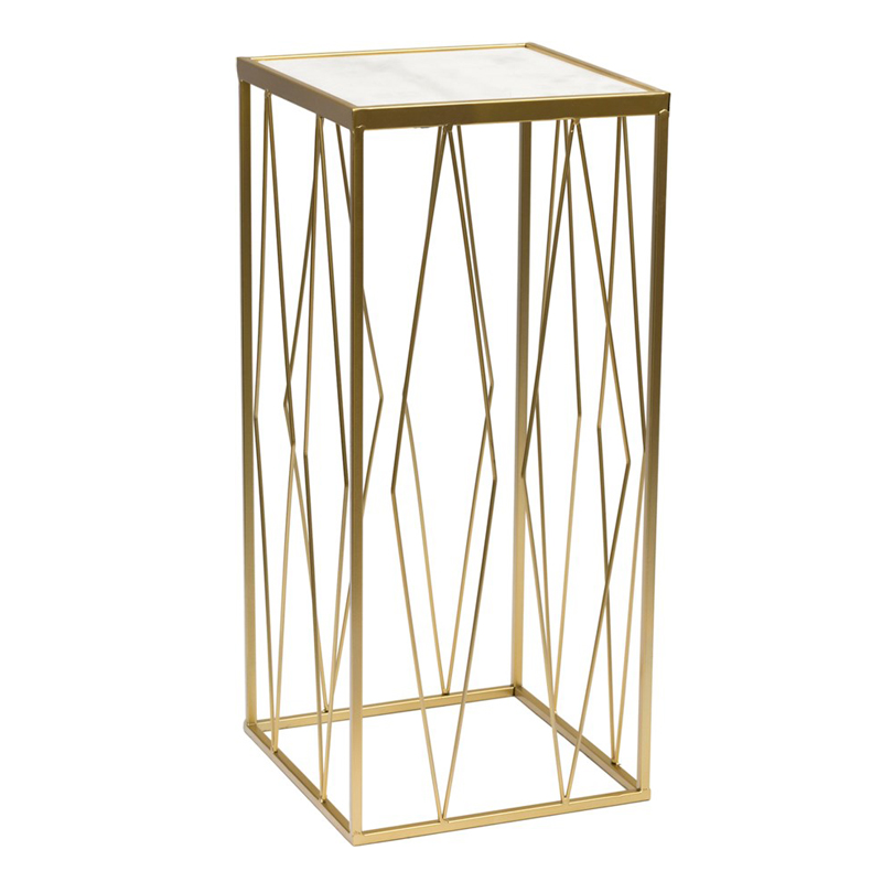 Подставка Geometric Interior Stand белый мрамор Золотой Белый Мрамор Bianco Подставка Geometric Interior Stand белый мрамор Золотой Белый Мрамор Bianco в Челябинске | Loft Concept