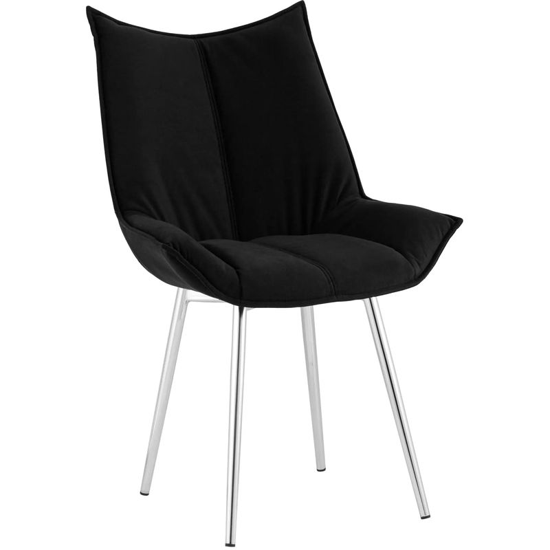Стул Oslo Chair Черный Велюр Черный Серебряный Стул Oslo Chair Черный Велюр Черный Серебряный в Челябинске | Loft Concept