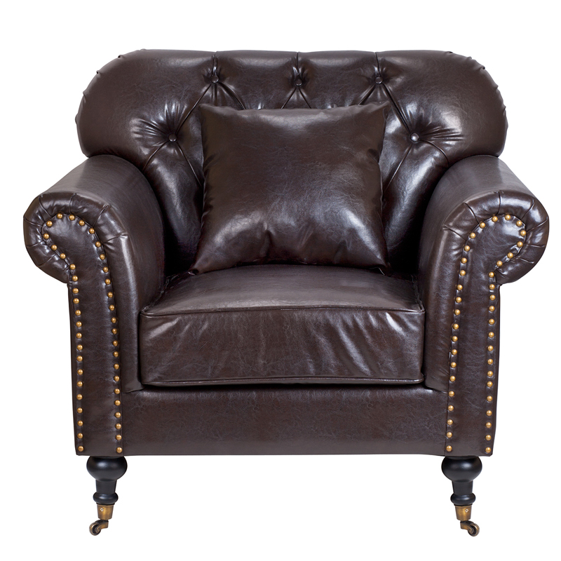 Кресло Taddeo Armchair brown Коричневый Кресло Taddeo Armchair brown Коричневый в Челябинске | Loft Concept