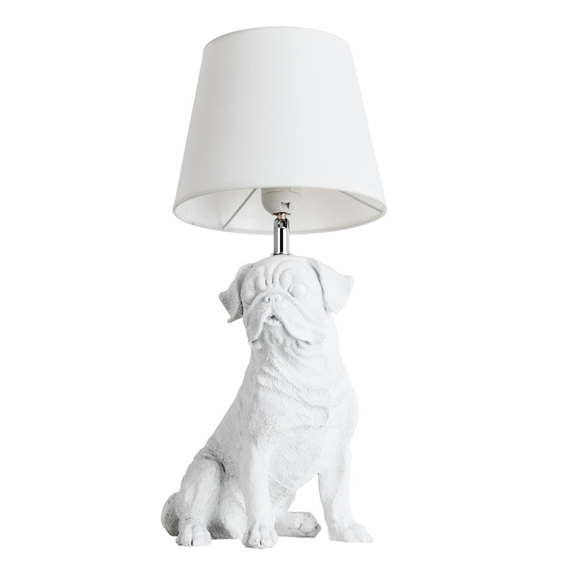 Настольная лампа White Bulldog Table Lamp Белый Настольная лампа White Bulldog Table Lamp Белый в Челябинске | Loft Concept