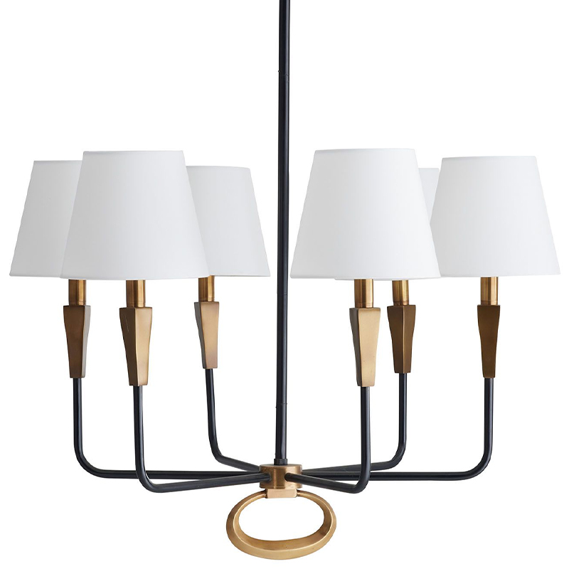 Люстра Arteriors JEREMIAH CHANDELIER Бронза Белый Черный Люстра Arteriors JEREMIAH CHANDELIER Бронза Белый Черный в Челябинске | Loft Concept