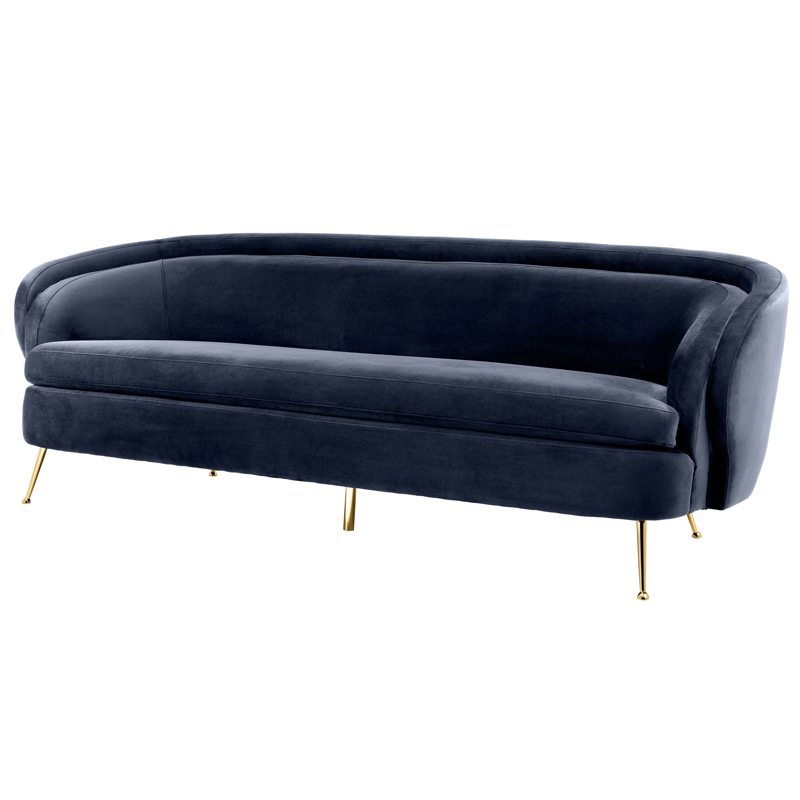 Диван Eichholtz Sofa Orion Синий Латунь в Челябинске | Loft Concept 