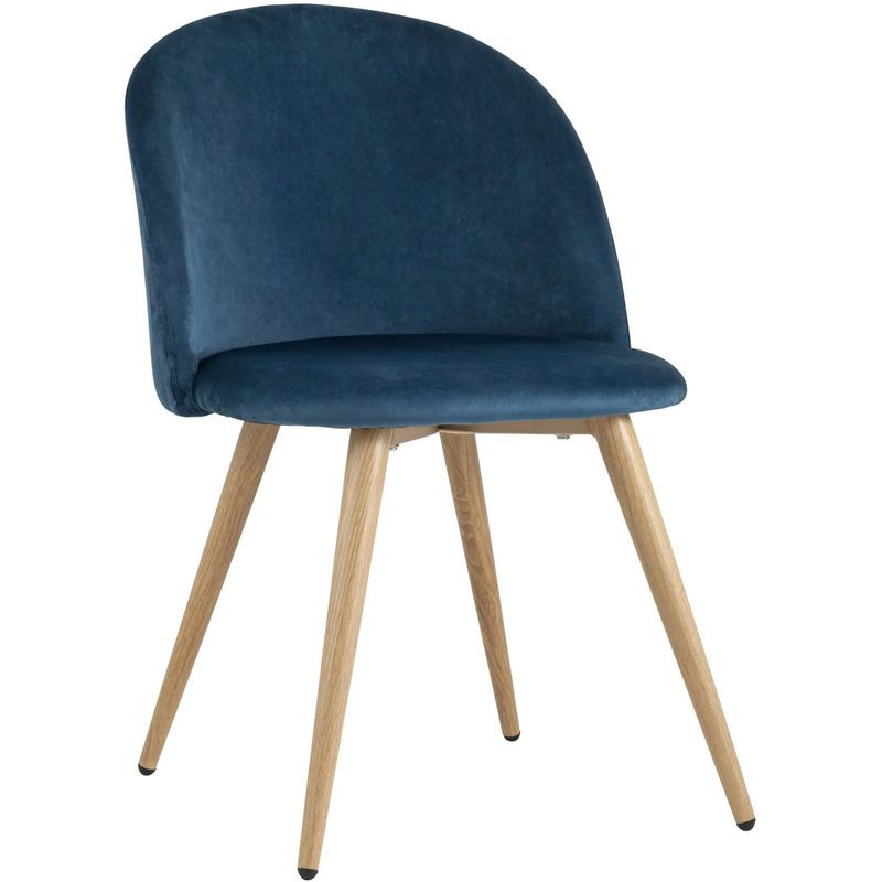 Стул Miruna Chair II Синий Велюр Синий Древесина в Челябинске | Loft Concept 