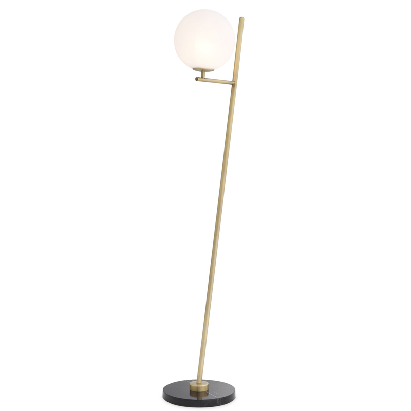 Торшер Eichholtz Floor Lamp Flynn Brass Латунь Античная полированная Белый Черный Мрамор Nero Торшер Eichholtz Floor Lamp Flynn Brass Латунь Античная полированная Белый Черный Мрамор Nero в Челябинске | Loft Concept